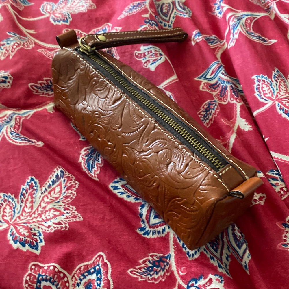 Patricia Nash Tooled Leather Makeup Bag